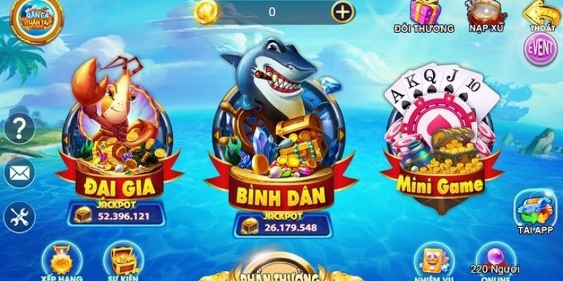 Các phòng game bắn cá đơn giản cho newbie