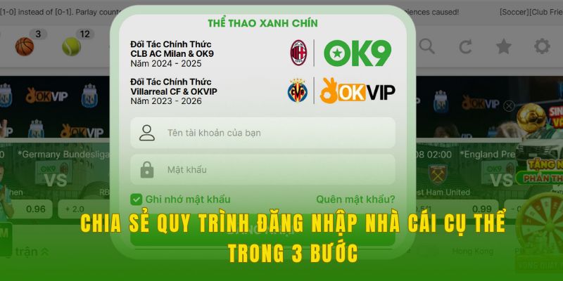 Chia sẻ quy trình đăng nhập nhà cái cụ thể trong 3 bước